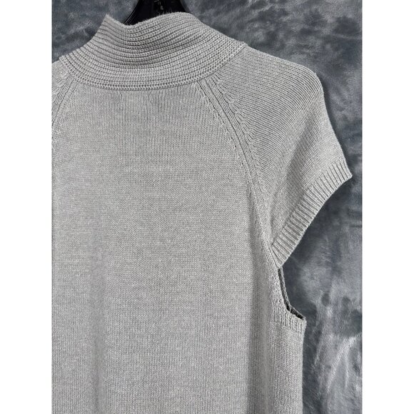 Izod Womens Cardigan Cable Knit Gray Sweater With Button Collar XXL - Picture 13 of 16